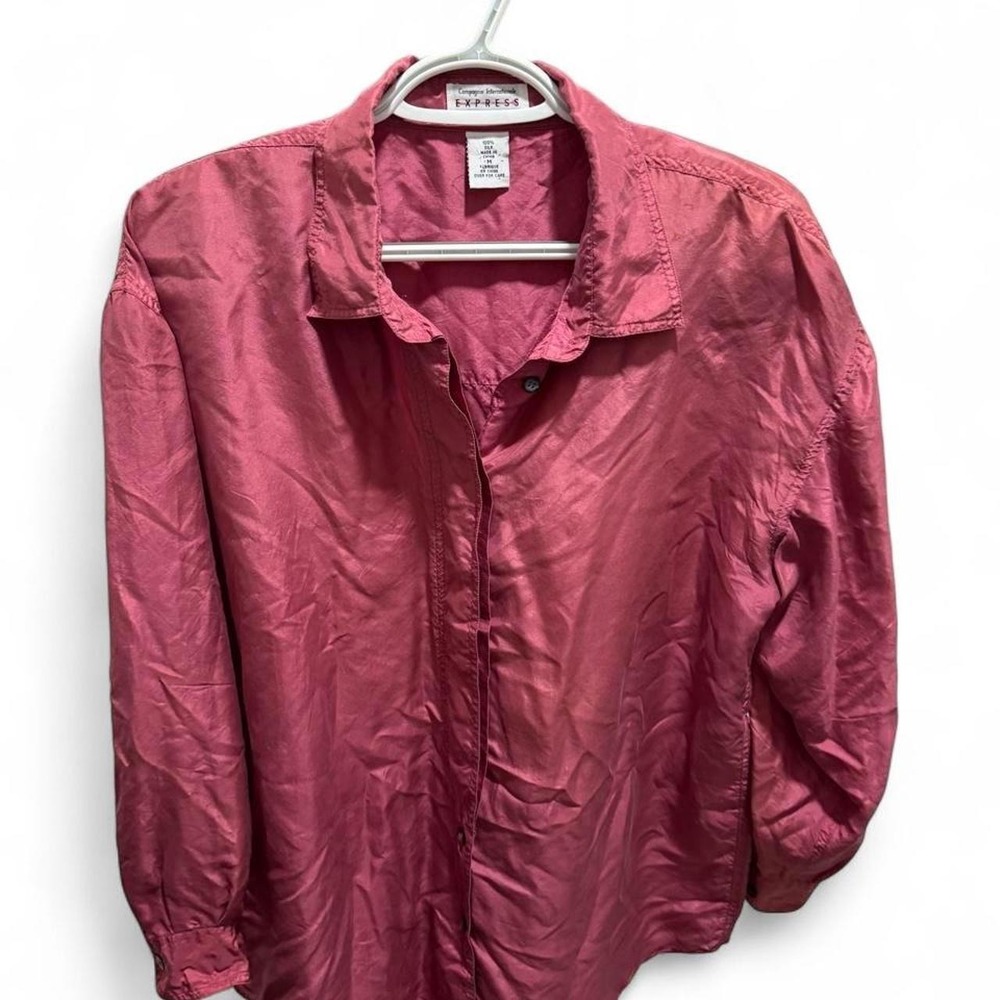 True Vintage 90s Buttermom Silk Office Siren Top Size M